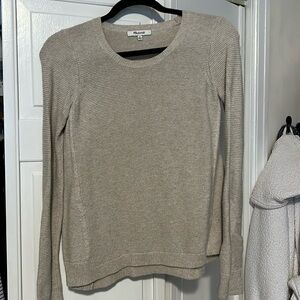 Madewell oatmeal sweater tan XS